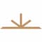 Ekena Millwork Saratoga Smooth Timber Gable Bracket, Western Red Cedar, 72"W x 27"H x 3 1/2"D x 3 1/2"F, 9/12 Pitch GBW072X27X0404SAR00SWR - alternate 1